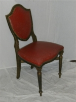 Gold and red shield back chair Image