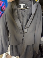 women suit jacket and grey dress photo - Set-Exchange.co.uk