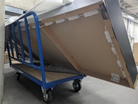 Large rectangular mirror with light fittings image 4