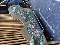Tropical print chaise lounge on castors with stage brake image 4